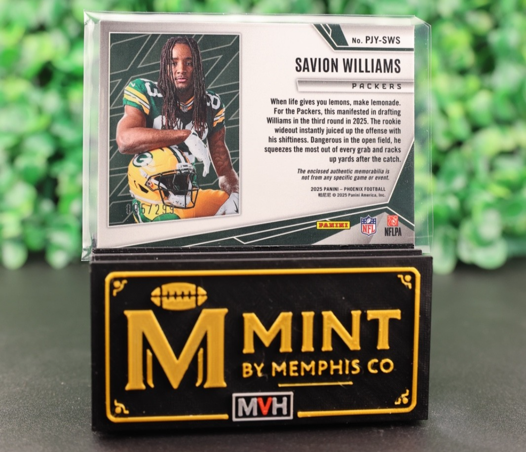 SAVION WILLIAMS 2025 PHOENIX ROOKIE PHENOM PATCH RED /299 RC PACKERS