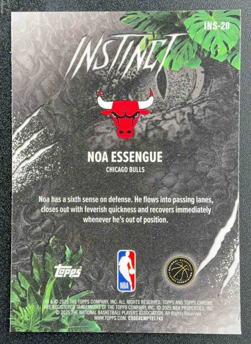 NOA ESSENGUE 2025-26 TOPPS CHROME #INS-20 INSTINCT RC BULLS