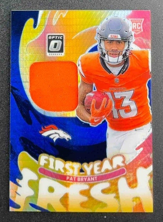 2025 Panini Donruss Optic Pat Bryant First Year Fresh Blue Hyper Prizm RC