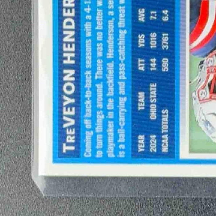 2025 Panini Donruss Optic TreVeyon Henderson #248 Rated Rookie Blue Hyper Prizm