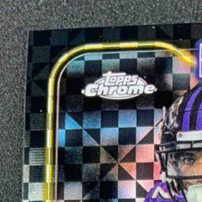 NATE WIGGINS 2024 TOPPS CHROME #227 X-FRACTOR RC RAVENS