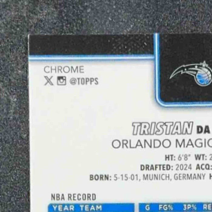 TRISTAN DA SILVA 2025-26 TOPPS CHROME #173 RED, WHITE & BLUE REFRACTOR MAGIC