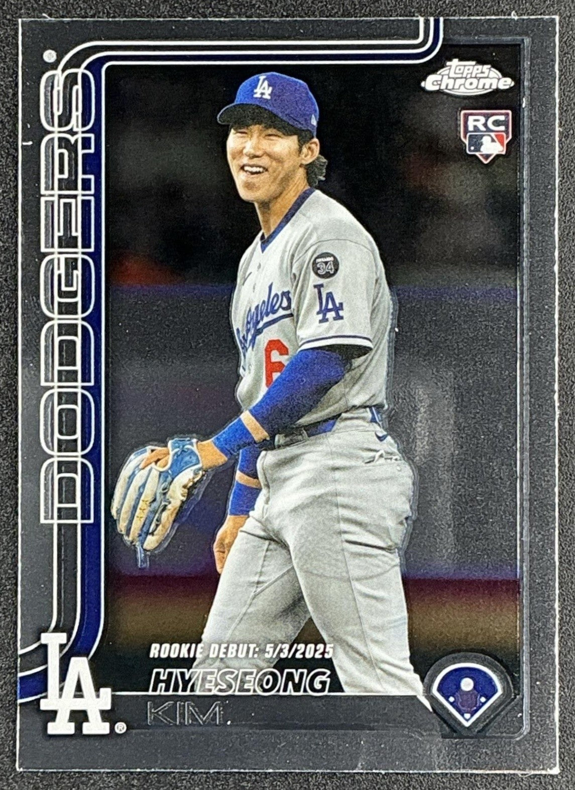 HYESEONG KIM 2025 TOPPS CHROME UPDATE SAPPHIRE #USC149 DODGERS