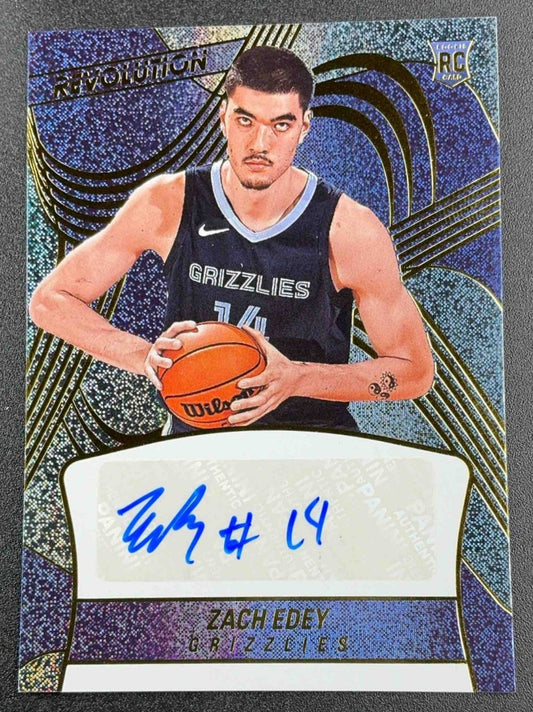 ZACH EDEY 2024-25 PANINI REVOLUTION #RA-EDY ROOKIE AUTO RC GRIZZLIES