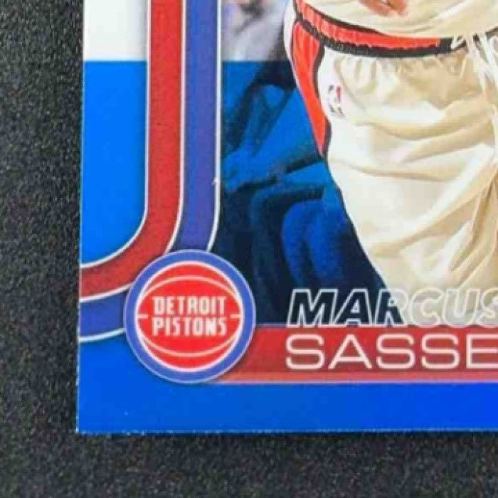 MARCUS SASSER 2025-26 TOPPS CHROME #35 RED, WHITE & BLUE REFRACTOR PISTONS