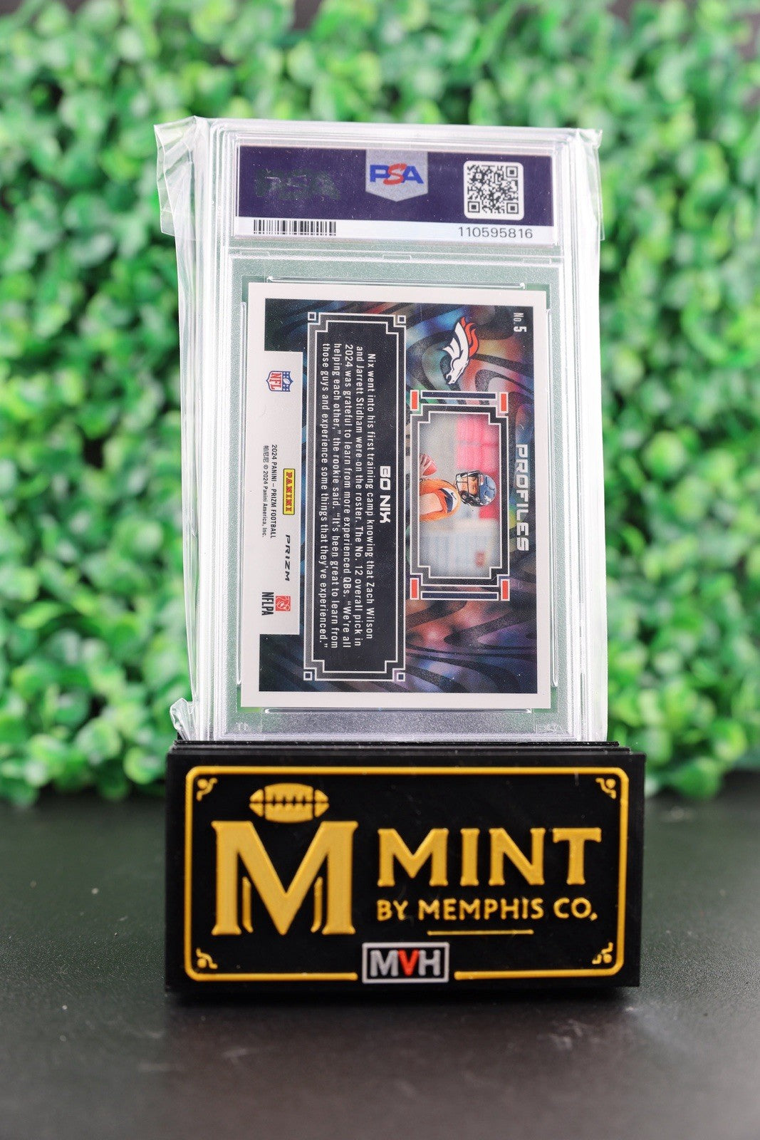 BO NIX 2024 PANINI PRIZM PROFILES #5 ROOKIE RC PSA 10 CASE HIT SSP BRONCOS
