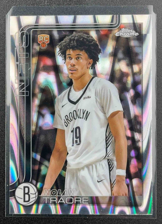 NOLAN TRAORE 2025-26 TOPPS CHROME #269 RAYWAVE REFRACTOR RC NETS