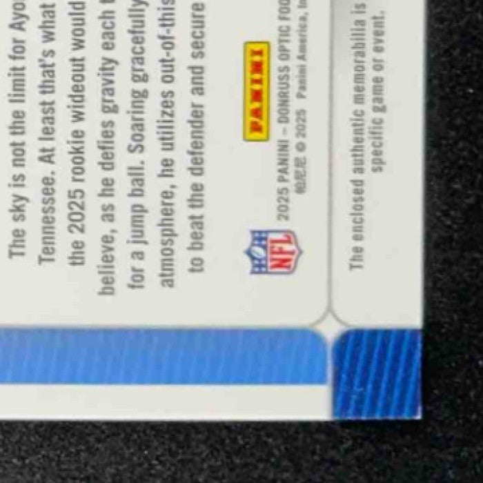 2025 PANINI DONRUSS OPTIC ELIC AYOMANOR ROOKIE PHENOMS BLUE HYPER PRIZM RC