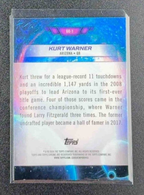 KURT WARNER 2024 TOPPS COSMIC CHROME #GG-1 GALAXY GREATS CARDINALS