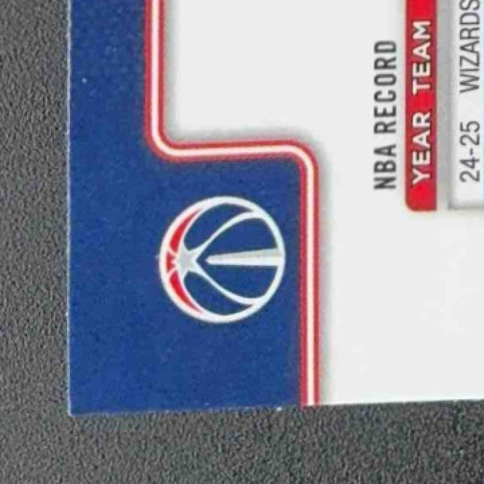 JORDAN POOLE 2025-26 TOPPS CHROME #207 RED, WHITE & BLUE REFRACTOR WIZARDS