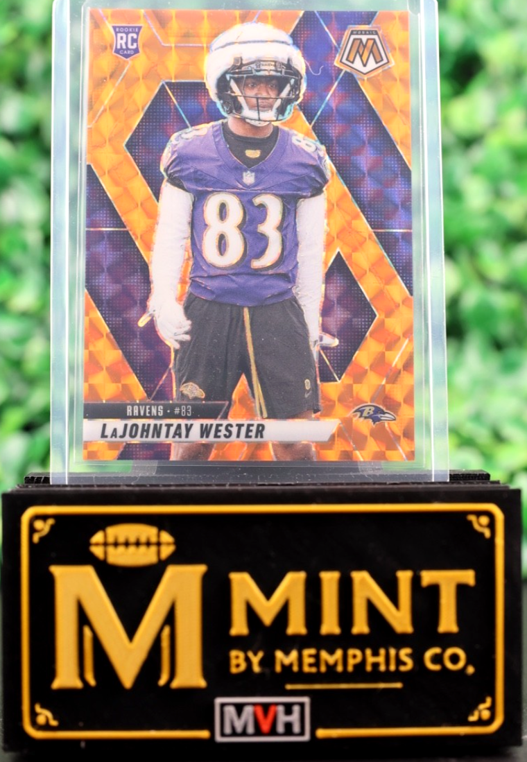 LAJOHNTAY WESTER 2025 MOSAIC ROOKIE ORANGE PRIZM RAVENS RC /199