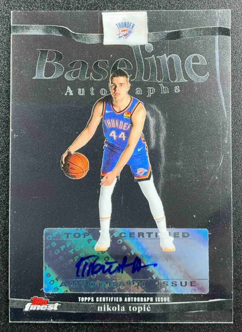 NIKOLA TOPIC 2025-26 TOPPS FINEST #BA-NT BASELINE AUTO THUNDER
