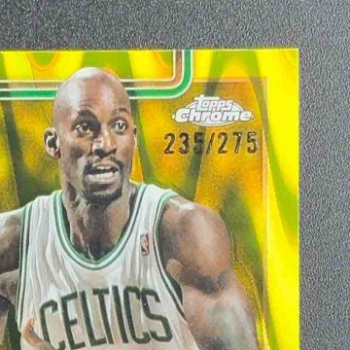 KEVIN GARNETT 2025-26 TOPPS CHROME #247 RAYWAVE YELLOW REFRACTOR 235/275 CELTICS
