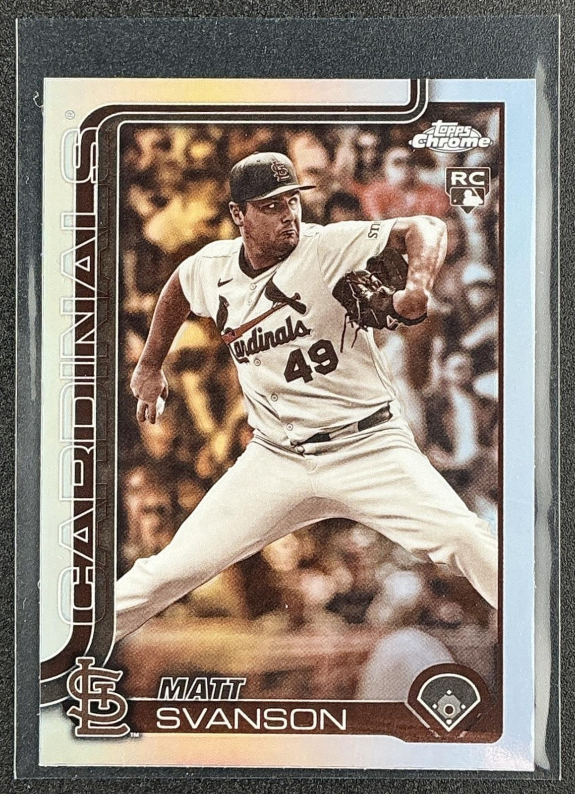 MATT SVANSON 2025 TOPPS CHROME UPDATE #USC5 SEPIA REFRACTOR RC CARDINALS