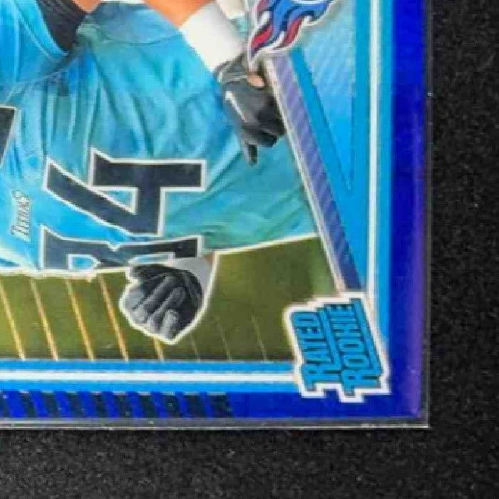 GUNNAR HELM 2025 PANINI DONRUSS OPTIC #294 RATED ROOKIE BLUE HYPER PRIZM TITANS