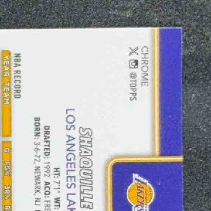 SHAQUILLE O'NEAL 2025-26 TOPPS CHROME #242 X-FRACTOR LAKERS