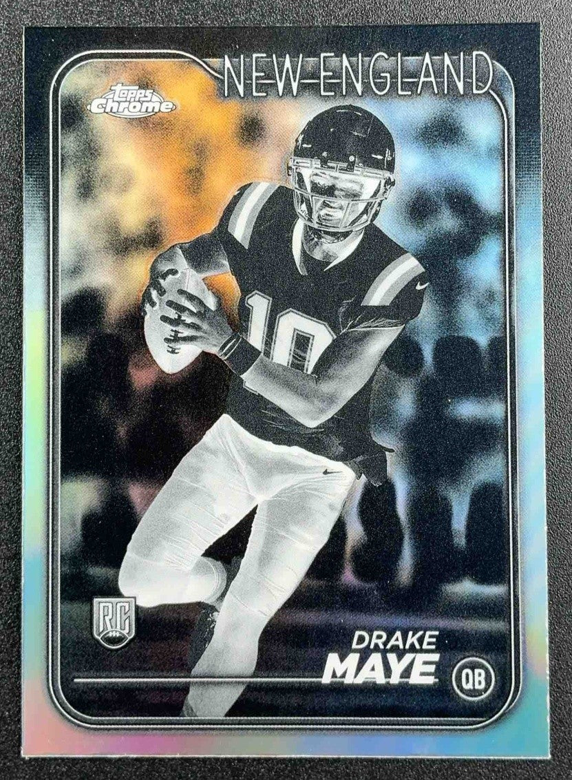 DRAKE MAYE 2024 TOPPS CHROME #203 NEGATIVE REFRACTOR RC PATRIOTS