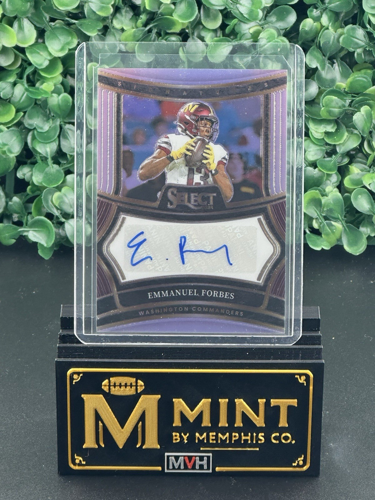 EMMANUEL FORBES 2024 SELECT SIGNATURES SILVER PRIZM AUTO /399 Commanders