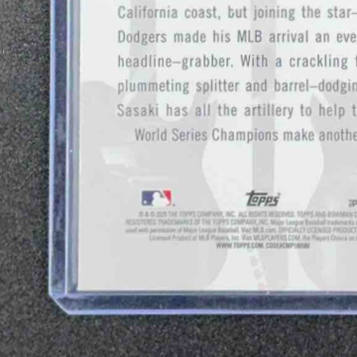 ROKI SASAKI 2025 BOWMAN #RR-20 ROCKSTAR ROOKIES CHROME RC DODGERS