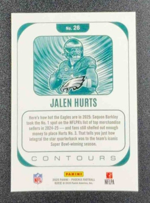 JALEN HURTS 2025 PANINI PHOENIX #26 CONTOURS EAGLES
