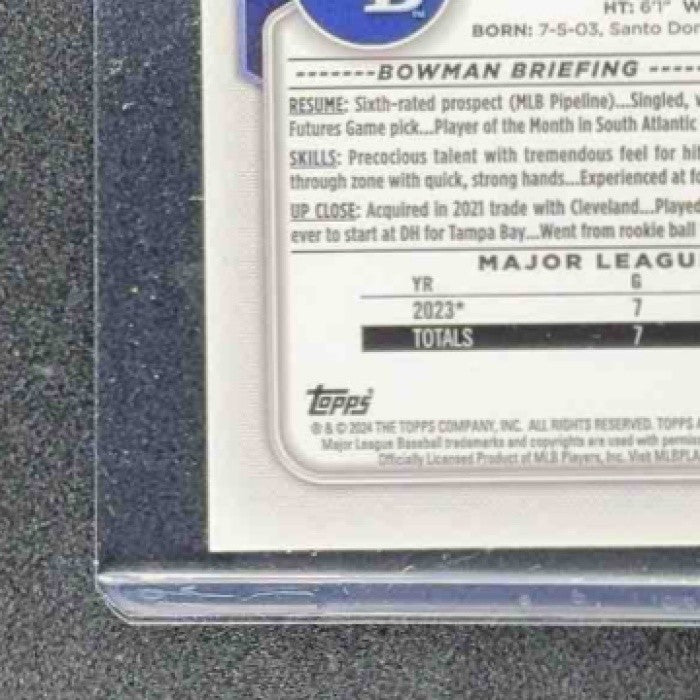 JUNIOR CAMINERO 2024 BOWMAN MEGA BOX #20 MOJO REFRACTOR RAYS