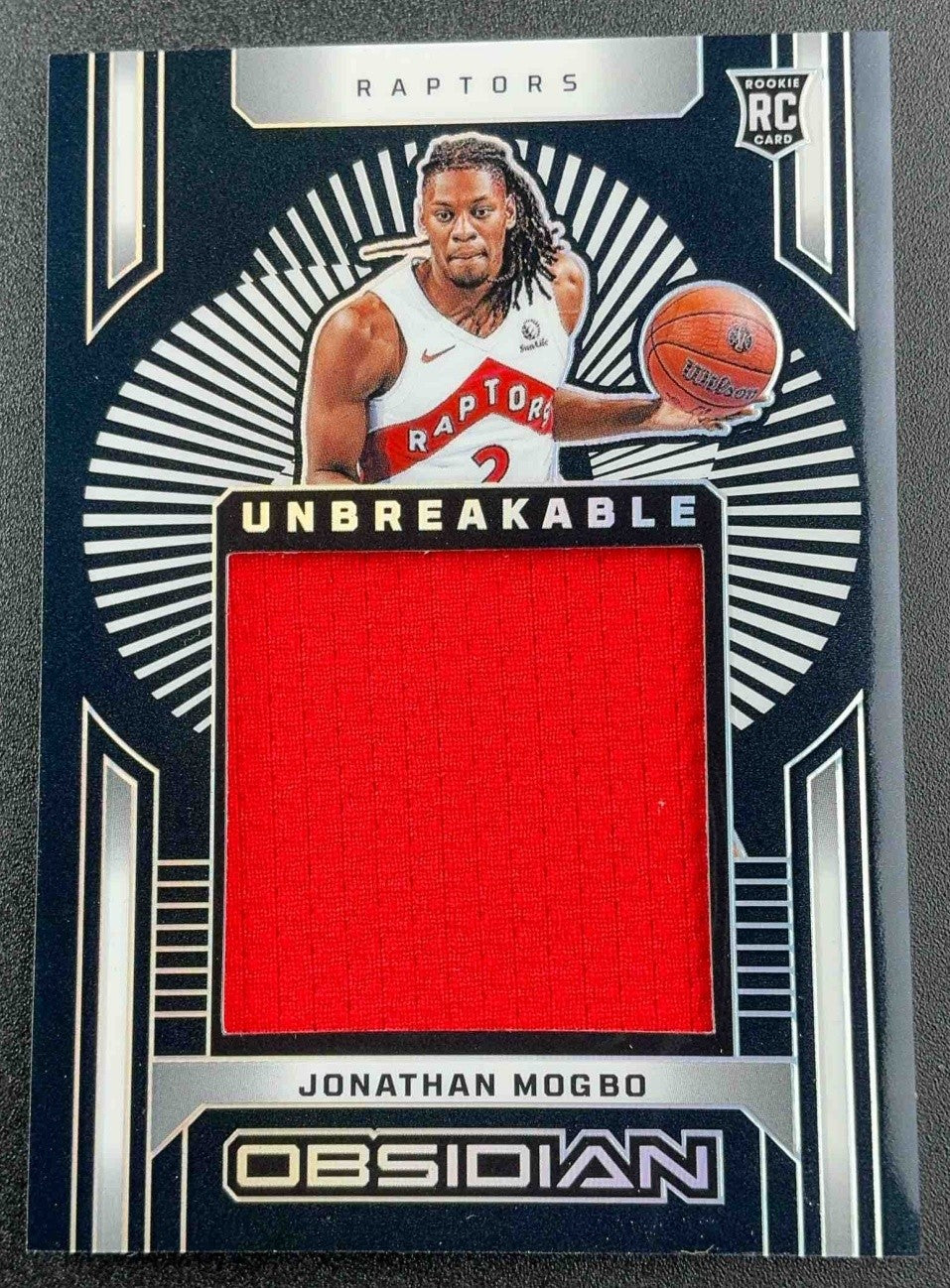 2024 Panini Obsidian Jonathan Mogbo #UM-JMR Unbreakable Memorabilia /249 MEM RC