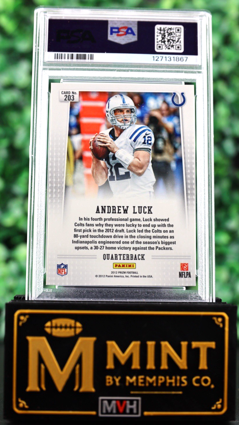 Andrew Luck 2012 Panini Prizm #203 RC First Year Prizm PSA 9 Colts
