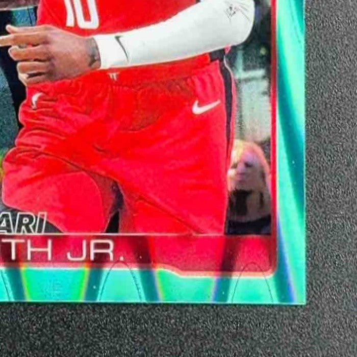 JABARI SMITH JR. 2025-26 TOPPS CHROME #62 RAYWAVE AQUA REFRACTOR 67/199 ROCKETS