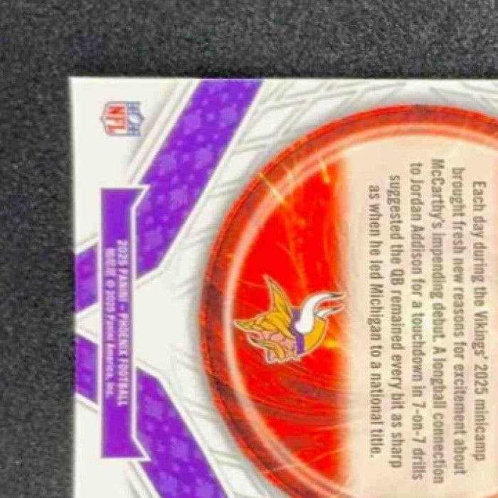 J.J. MCCARTHY 2025 PANINI PHOENIX #8 PARAGON VIKINGS