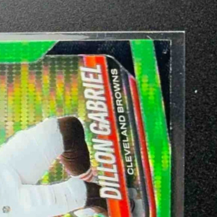 DILLON GABRIEL 2025 PANINI PRIZM #372 NEON GREEN PULSAR RC BROWNS