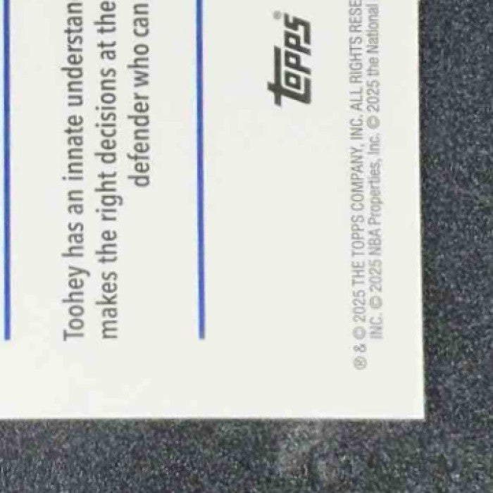 ALEX TOOHEY 2025-26 TOPPS CHROME #298 X-FRACTOR RC WARRIORS