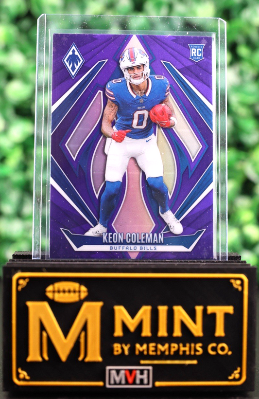 KEON COLEMAN 2024 PANINI PHOENIX ROOKIES  #213 PURPLE FADE RC BILLS