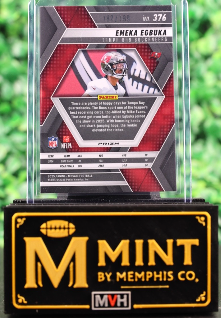 EMEKA EGBUKA 2025 PANINI MOSAIC ORANGE PRIZM RC BUCS COLOR MATCH /199