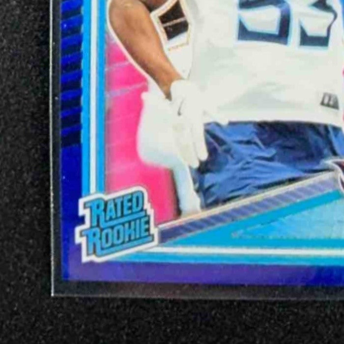 2025 Panini Donruss Optic Oluwafemi Oladejo #280 Rated Rookie Blue Hyper Prizm