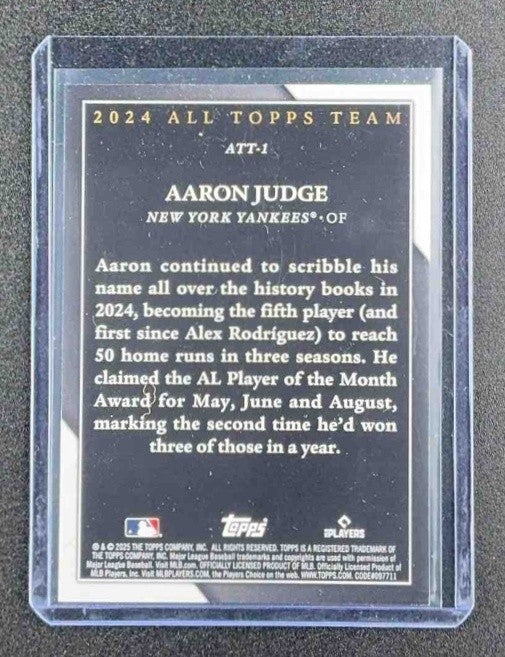AARON JUDGE 2025 TOPPS #ATT-1 2024 ALL TEAM YANKEES