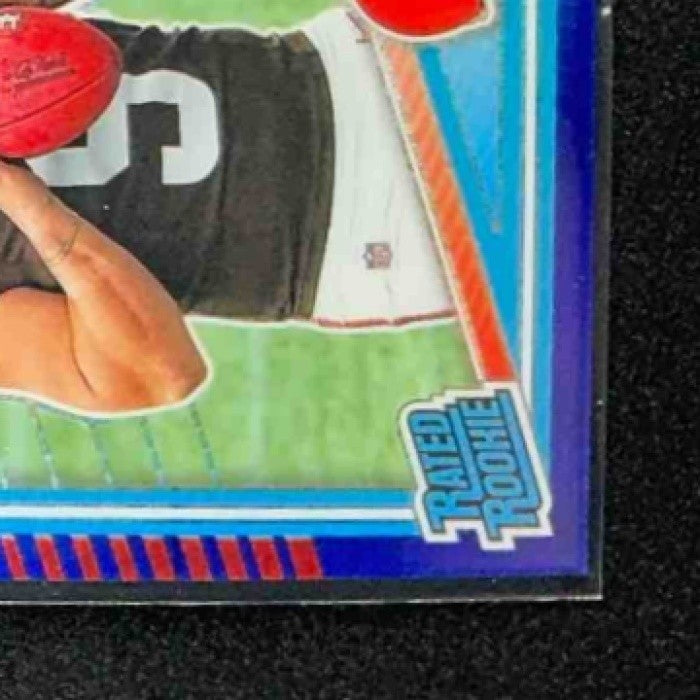 2025 Panini Donruss Optic Dillon Gabriel #263 Rated Rookie Blue Hyper Prizm