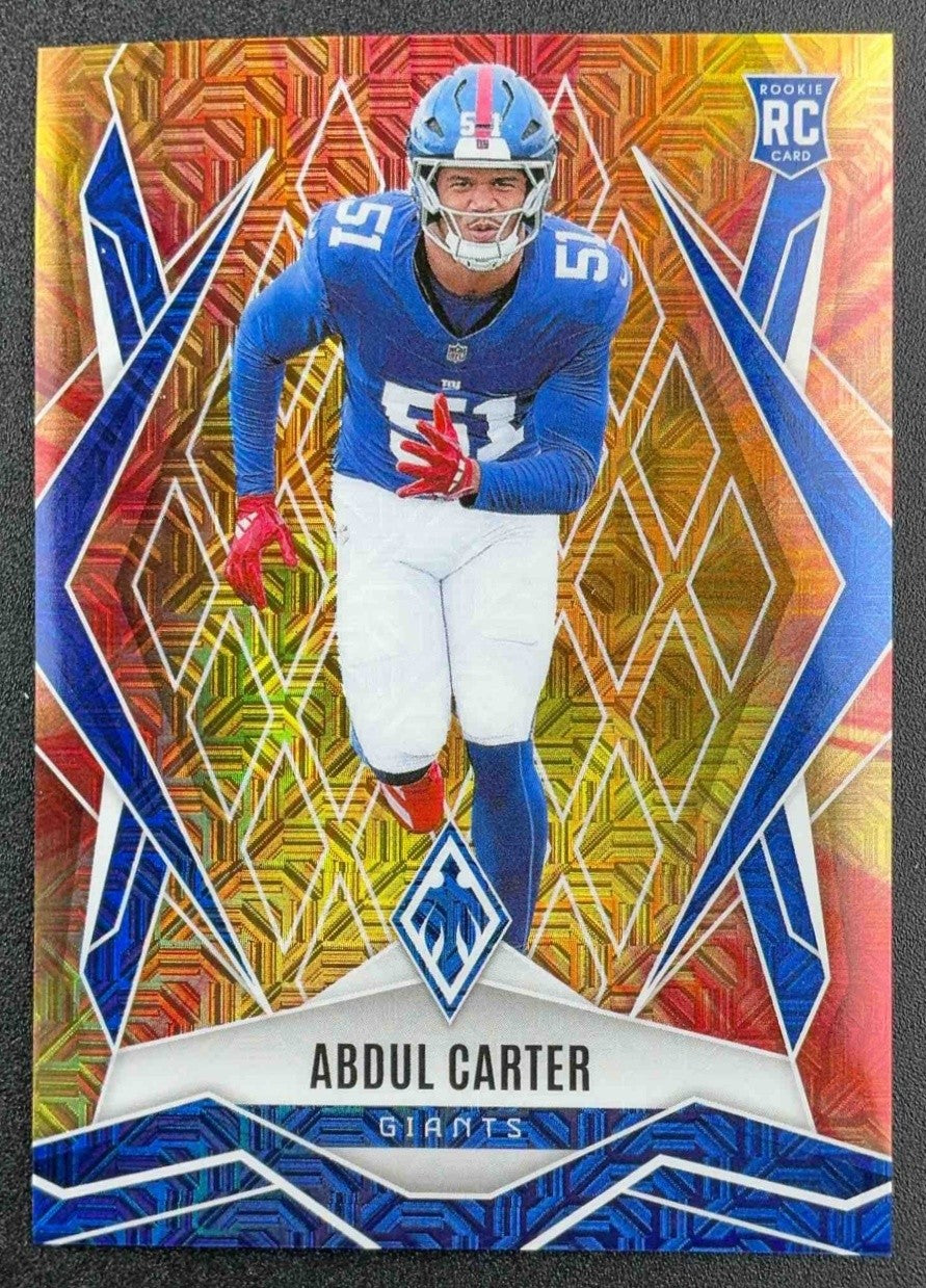 ABDUL CARTER 2025 PANINI PHOENIX #177 FIRE BURST 330/350 RC GIANTS