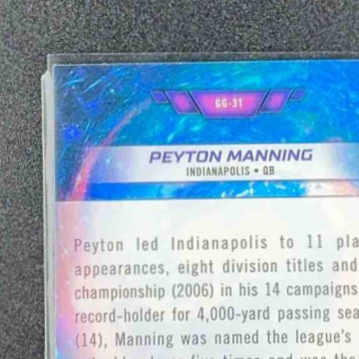 PEYTON MANNING 2024 TOPPS COSMIC CHROME #GG-31 GALAXY GREATS COLTS