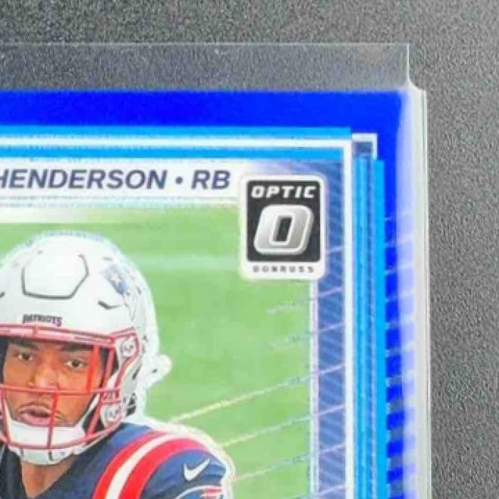 2025 Panini Donruss Optic TreVeyon Henderson #248 Rated Rookie Blue Hyper Prizm