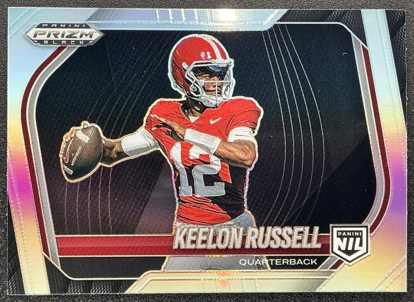 KEELON RUSSELL 2025 PANINI PRIZM BLACK #181 PROSPECTS SILVER CRIMSON TIDE