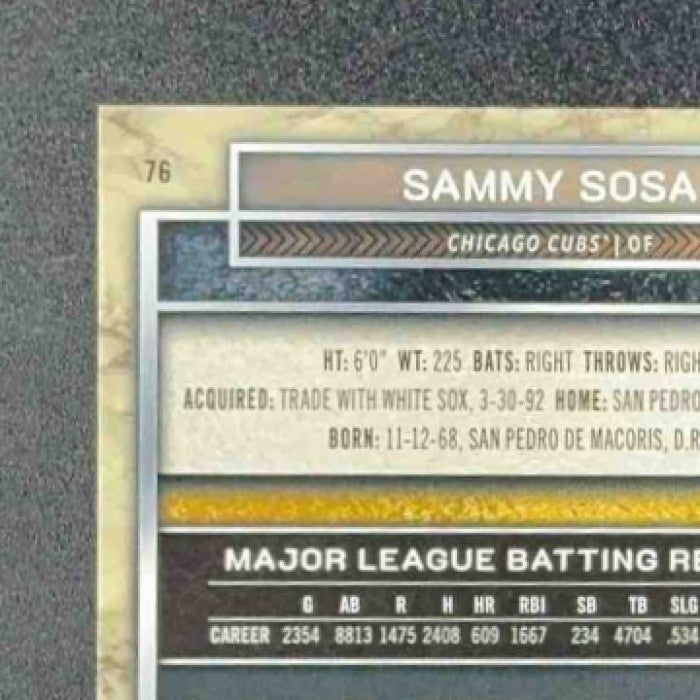 SAMMY SOSA 2025 TOPPS MUSEUM COLLECTION #76 PINK SAPPHIRE 25/199 CUBS
