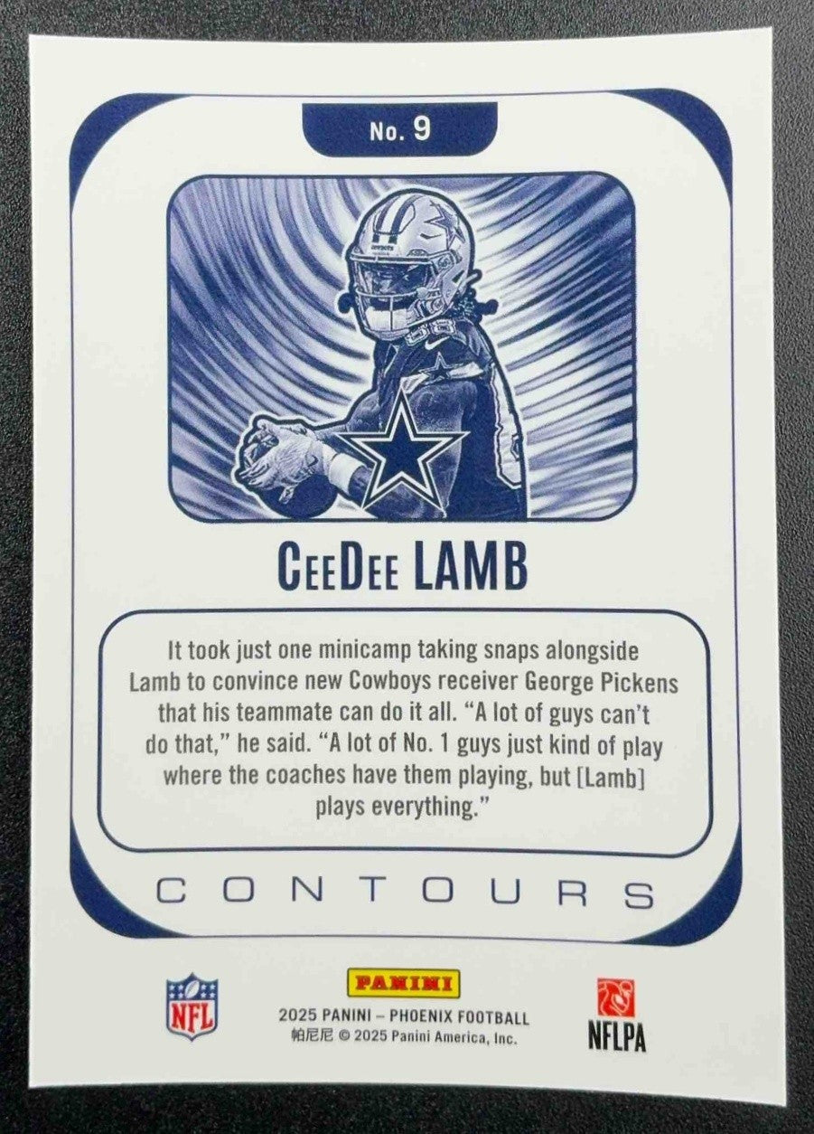 CEEDEE LAMB 2025 PANINI PHOENIX #9 CONTOURS COWBOYS