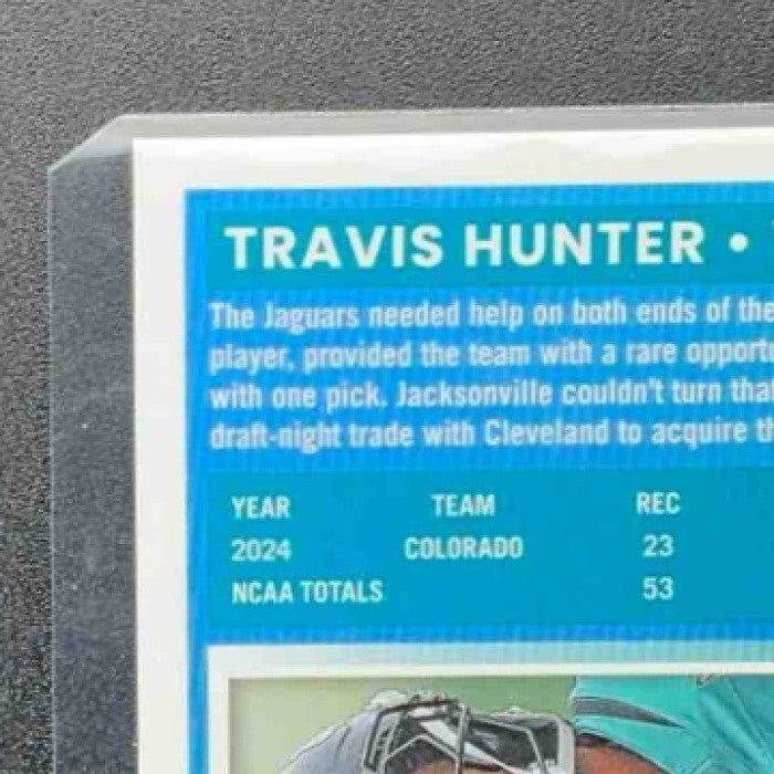 TRAVIS HUNTER 2025 PANINI DONRUSS OPTIC #201 RATED ROOKIE JAGUARS
