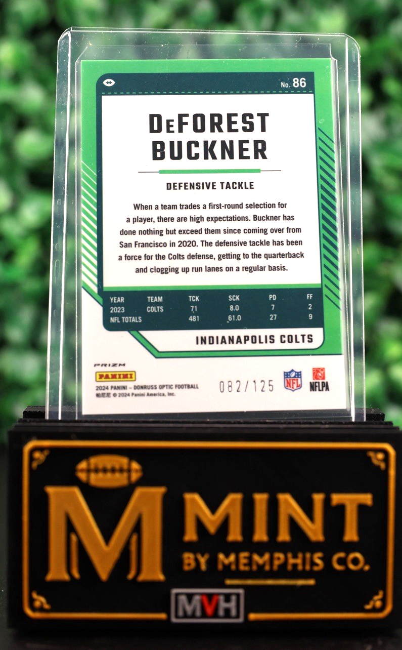 DEFOREST BUCKNER 2024 OPTIC #86 RED PRIZM /125 COLTS
