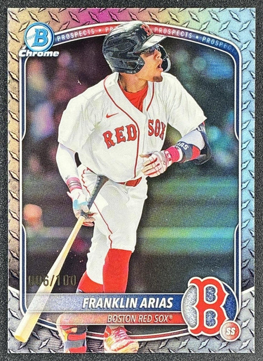 2025 Bowman Draft Franklin Arias #BDC-13 Chrome Steel Metal Refractor /100