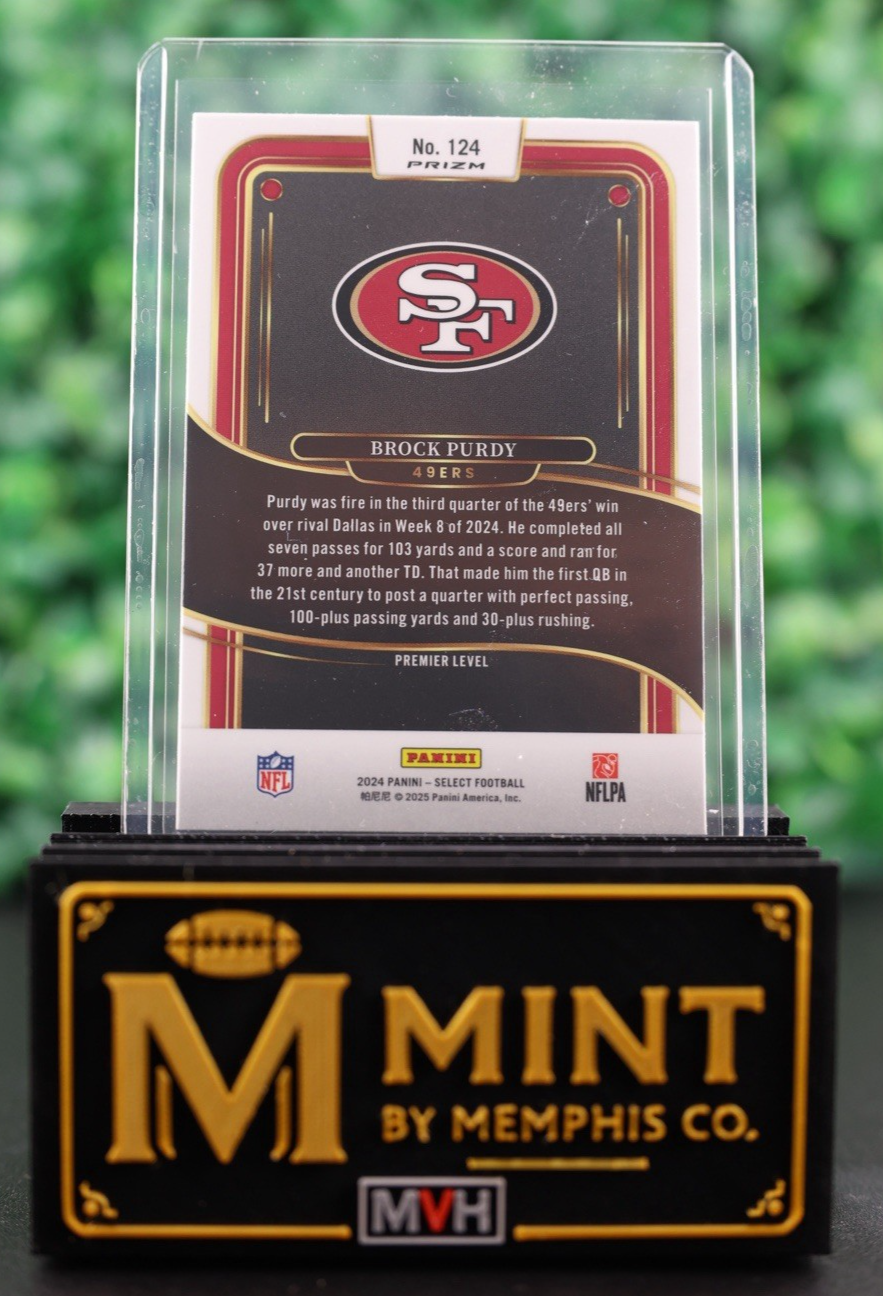 BROCK PURDY 2024 SELECT PREMIER LEVEL #124 SILVER PRIZM 49ERS