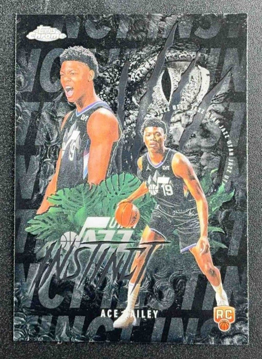 ACE BAILEY 2025-26 TOPPS CHROME #INS-15 INSTINCT RC JAZZ