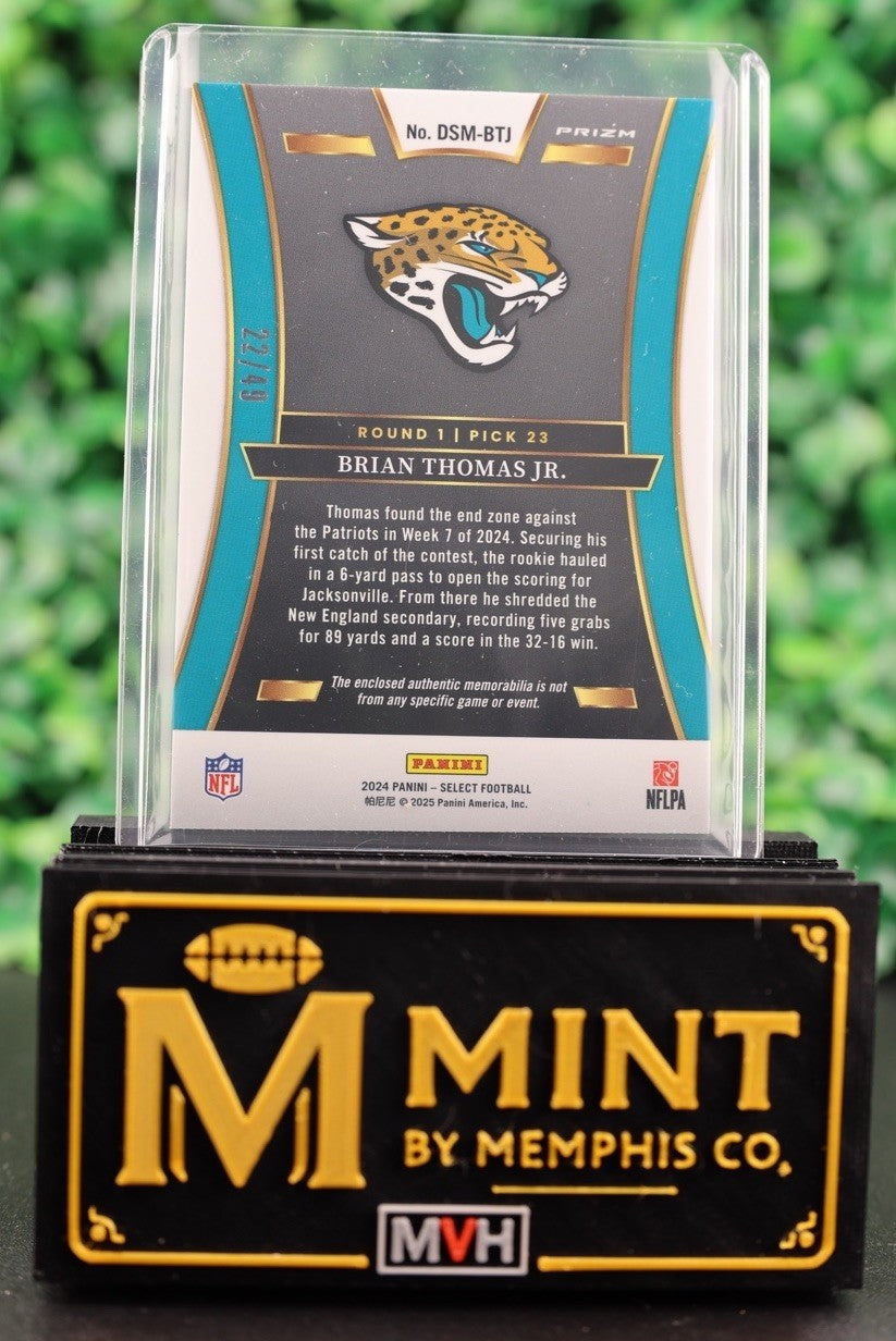 BRIAN THOMAS JR 2024 SELECT DRAFT SELECTIONS PATCH Copper RC /49 JAGUARS SP