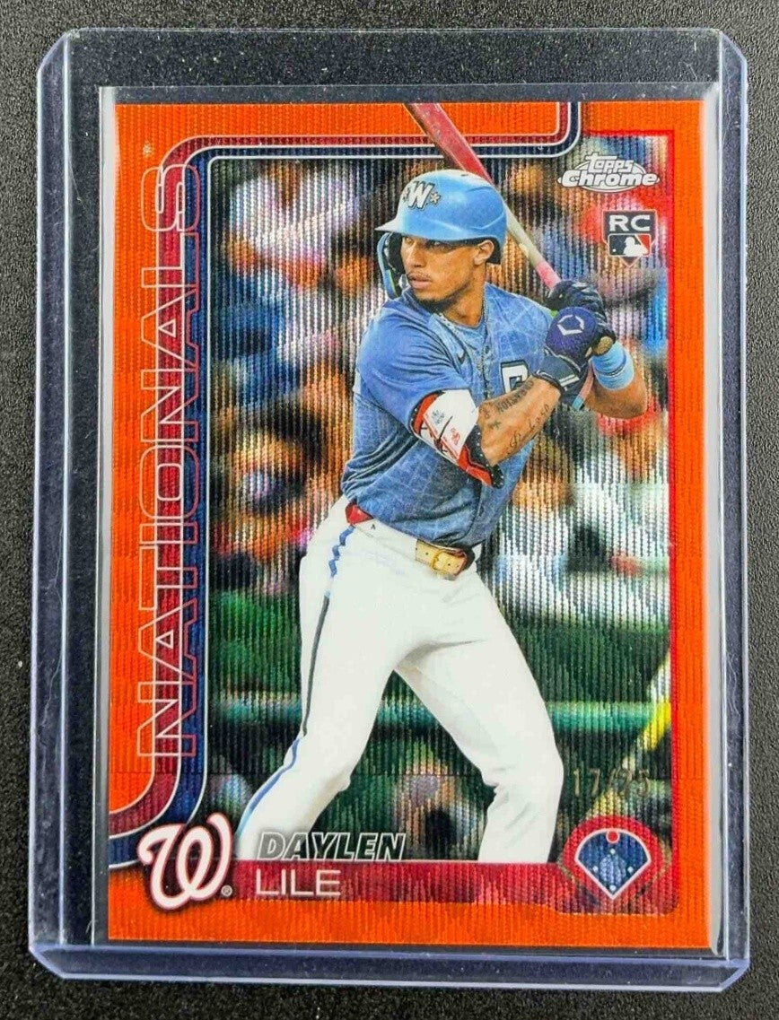 DAYLEN LILE 2025 TOPPS CHROME UPDATE ORANGE WAVE REFRACTOR /25 RC NATIONALS