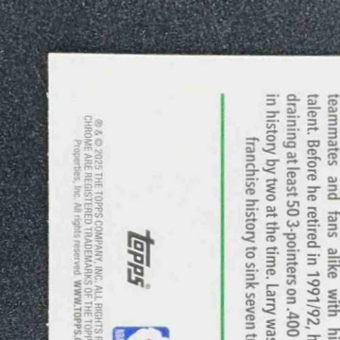 LARRY BIRD 2025-26 TOPPS CHROME #243 X-FRACTOR CELTICS